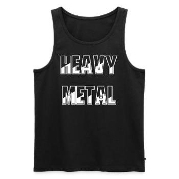 Heavy Metal - Männer Premium Bio Tank Top - Schwarz - Vorne - AI Model Male 178 light (178cm)