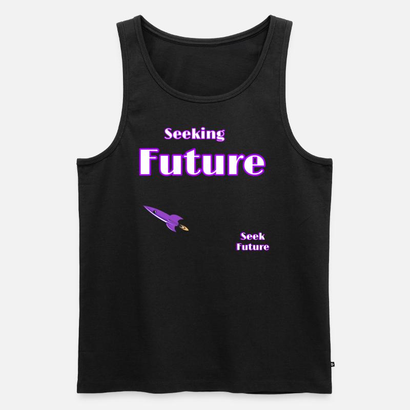 Seeking-Future Designs 🚀 - Männer Premium Bio Tank Top - Schwarz