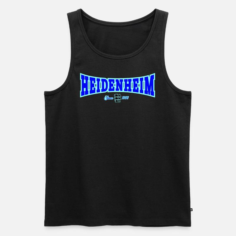 HEIDENHEIM - Männer Premium Bio Tank Top - Schwarz