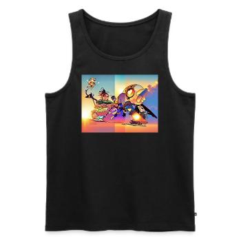 Chill - Men's Premium Organic Tank Top - black - Front - AI Model Male 178 light (178cm)