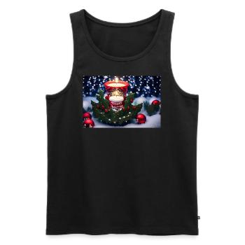 Noël - Débardeur bio Premium Homme - noir - Devant - Michal (187cm)