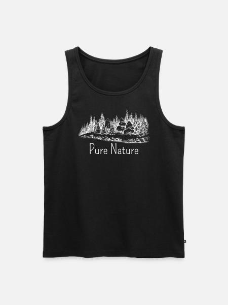 Pure Nature - Männer Premium Bio Tank Top - Schwarz