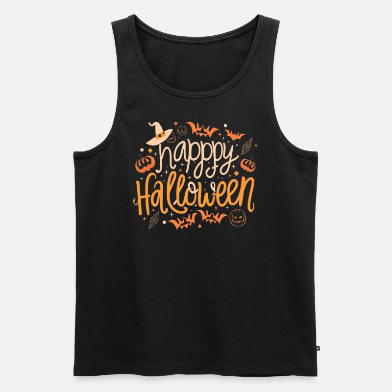 Happy Halloween - Männer Premium Bio Tank Top - Schwarz