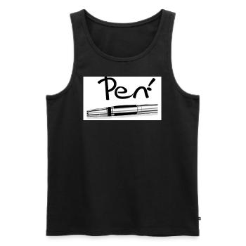 Schule - Männer Premium Bio Tank Top - Schwarz - Vorne - AI Model Male 178 light (178cm)