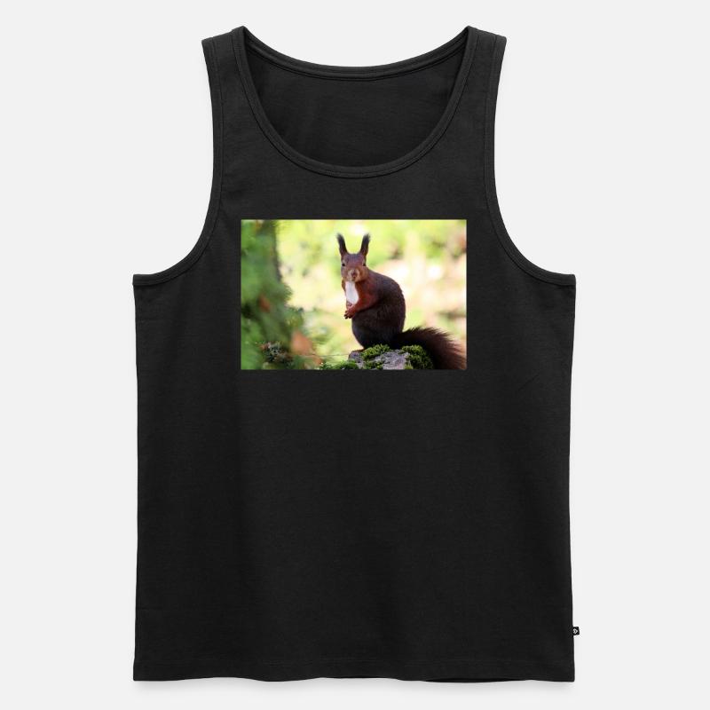 Eichhörnchen - Männer Premium Bio Tank Top - Schwarz
