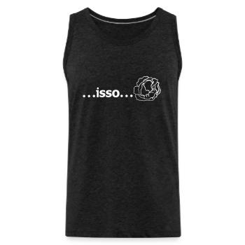 weiss ISSO - Männer Premium Bio Tank Top - Anthrazit - Vorne - Alexander (188cm)