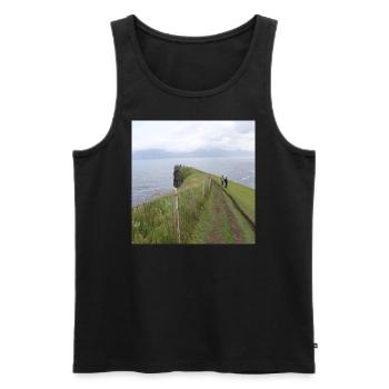 Iceland - Men's Premium Organic Tank Top - black - Front - Michal (187cm)