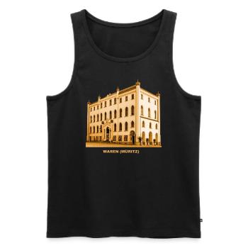 Waren Müritz Rathaus Mecklenburg-Vorpommern - Männer Premium Bio Tank Top - Schwarz - Vorne - Michal (187cm)