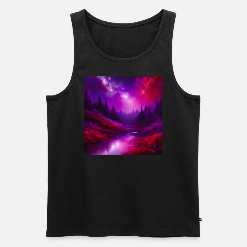 Fantasy Wald - Männer Premium Bio Tank Top - Schwarz