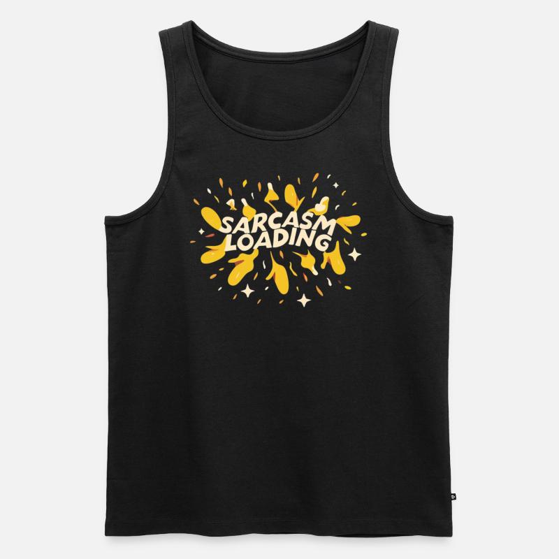Sarkasmus lädt - Männer Premium Bio Tank Top - Schwarz