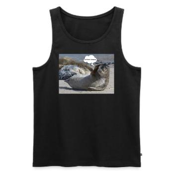 Robbe - Männer Premium Bio Tank Top - Schwarz - Vorne - Michal (187cm)