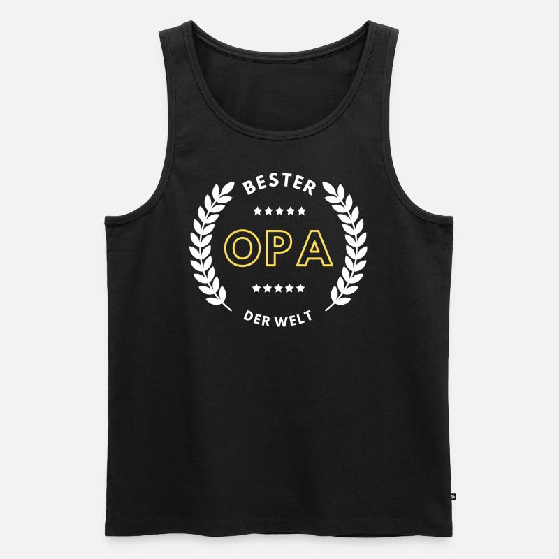 Bester Opa der Welt - Männer Premium Bio Tank Top - Schwarz