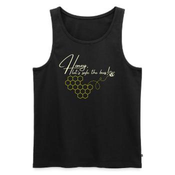 Honey, Save the Bees - Retten Sie die Bienen - Männer Premium Bio Tank Top - Schwarz - Vorne - AI Model Male 178 light (178cm)