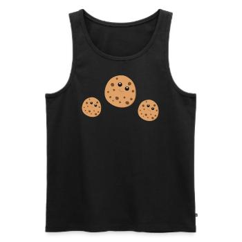Cookies - Männer Premium Bio Tank Top - Schwarz - Vorne - AI Model Male 178 light (178cm)