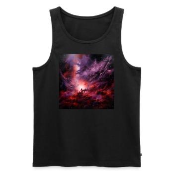 Galaxy Dust - Männer Premium Bio Tank Top - Schwarz - Vorne - Michal (187cm)