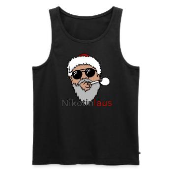 Nikotinlaus - Männer Premium Bio Tank Top - Schwarz - Vorne - Michal (187cm)