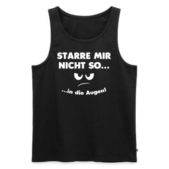 Die Augen... - Männer Premium Bio Tank Top - Schwarz - Vorne - Michal (187cm)
