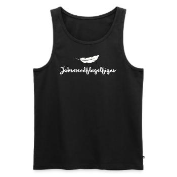 Jahresendflügelfigur Feder Engel Weihnachten - Männer Premium Bio Tank Top - Schwarz - Vorne - AI Model Male 178 light (178cm)