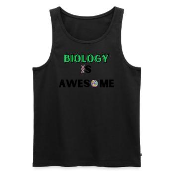 Biology is awesome - Männer Premium Bio Tank Top - Schwarz - Vorne - Michal (187cm)