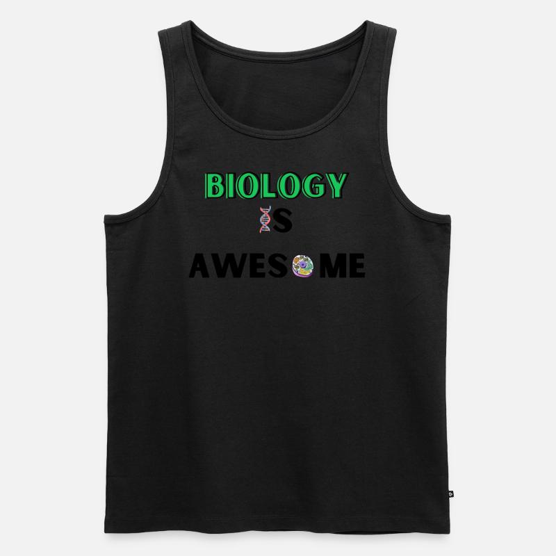 Biology is awesome - Männer Premium Bio Tank Top - Schwarz