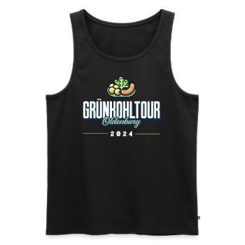 Grünkohlfahrt Oldenbug 2024 - Männer Premium Bio Tank Top - Schwarz - Vorne - Michal (187cm)