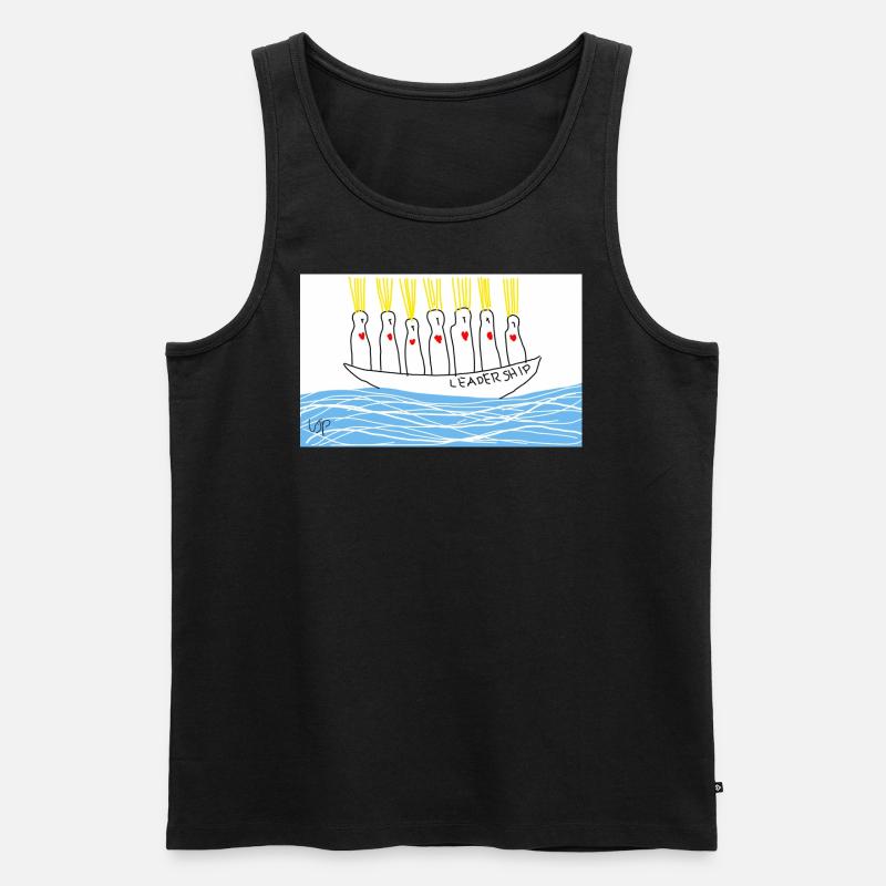 Leadership. - Männer Premium Bio Tank Top - Schwarz