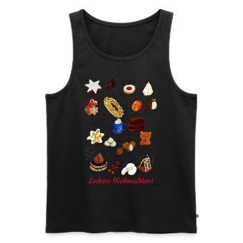 Leckere Weihnachten! - Männer Premium Bio Tank Top - Schwarz - Vorne - Michal (187cm)