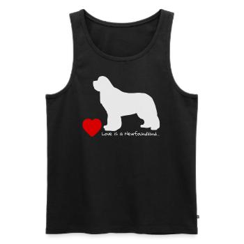Love is a Newfoundland 003 - Männer Premium Bio Tank Top - Schwarz - Vorne - Michal (187cm)