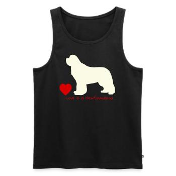 Love is a Newfoundland 013 - Männer Premium Bio Tank Top - Schwarz - Vorne - Michal (187cm)
