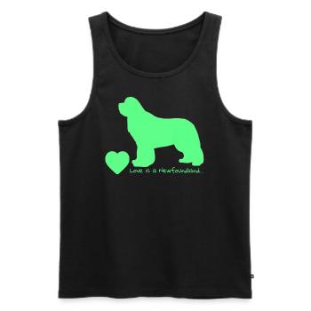 Love is a Newfoundland 009 - Männer Premium Bio Tank Top - Schwarz - Vorne - Michal (187cm)