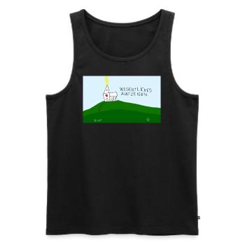 Wesentliches aufzeigen. - Männer Premium Bio Tank Top - Schwarz - Vorne - Michal (187cm)