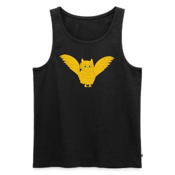 Golden Owl - Men's Premium Organic Tank Top - black - Front - Michal (187cm)