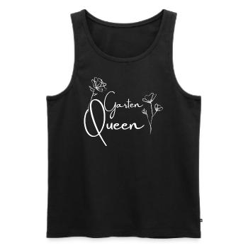 Blütenkönigin: Entdecke die 'Garten Queen' in Dir! - Männer Premium Bio Tank Top - Schwarz - Vorne - AI Model Male 178 light (178cm)