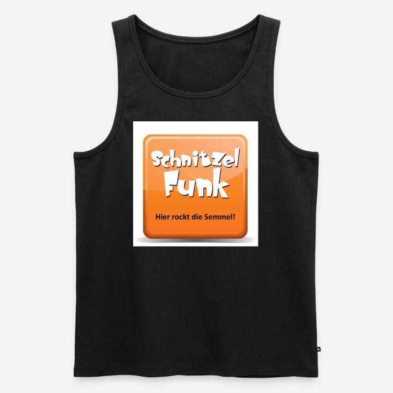Schnitzelfunk - Männer Premium Bio Tank Top - Schwarz
