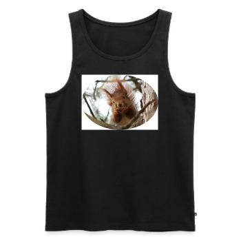 Eichhörnchen, Isibat - Männer Premium Bio Tank Top - Schwarz - Vorne - Michal (187cm)