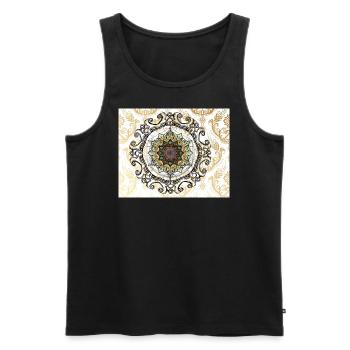The moroccan chakra 2 Original - Männer Premium Bio Tank Top - Schwarz - Vorne - Michal (187cm)