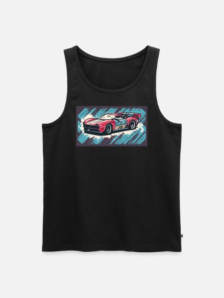 Racecar Red-Blue - Men's Premium Organic Tank Top - black