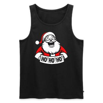Santa Ho Ho Ho - Männer Premium Bio Tank Top - Schwarz - Vorne - Michal (187cm)