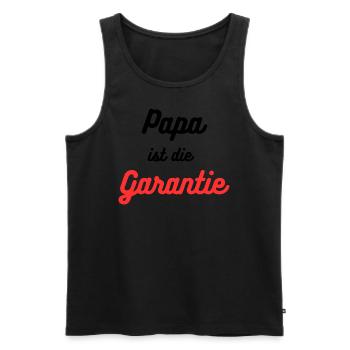 Papa ist die Garantie - Bukhari-blk-red - Männer Premium Bio Tank Top - Schwarz - Vorne - AI Model Male 178 light (178cm)
