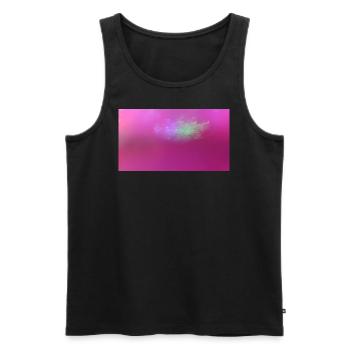 Pink light 25 - Men's Premium Organic Tank Top - black - Front - AI Model Male 178 light (178cm)