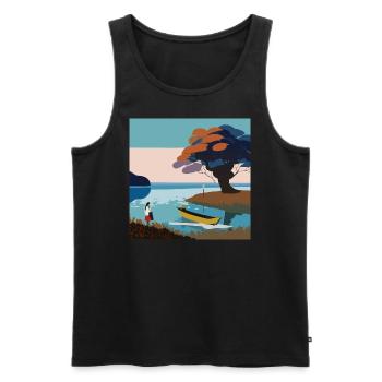 Kunst / Art / Impressionismus - Männer Premium Bio Tank Top - Schwarz - Vorne - AI Model Male 178 light (178cm)