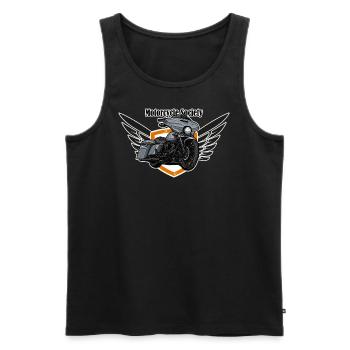 Chopper // Custom // Motorcycle - Men's Premium Organic Tank Top - black - Front - AI Model Male 178 light (178cm)