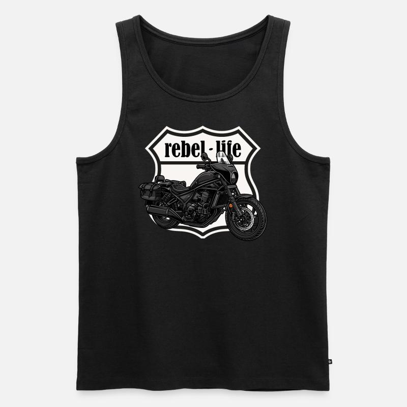 Chopper // Custom // Motorrad - Männer Premium Bio Tank Top - Schwarz