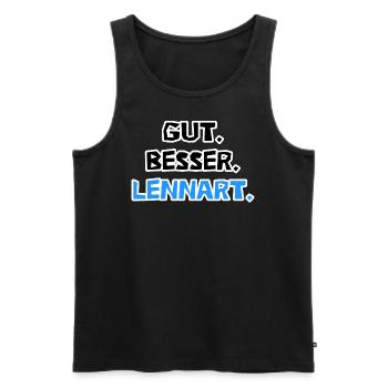 Gut. Besser. Lennart. - Männer Premium Bio Tank Top - Schwarz - Vorne - Michal (187cm)