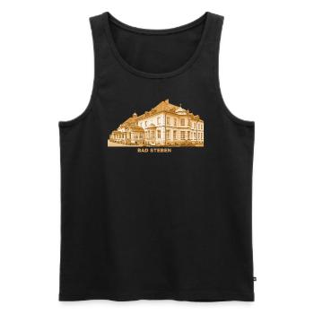Bad Steben Staatsbad Kur Oberfranken Bayern - Männer Premium Bio Tank Top - Schwarz - Vorne - AI Model Male 178 light (178cm)
