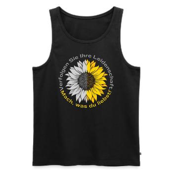 mach was du liebst - Männer Premium Bio Tank Top - Schwarz - Vorne - Michal (187cm)