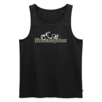 Schwalbe (Zweitaktpower) // Illustration - Männer Premium Bio Tank Top - Schwarz - Vorne - Michal (187cm)