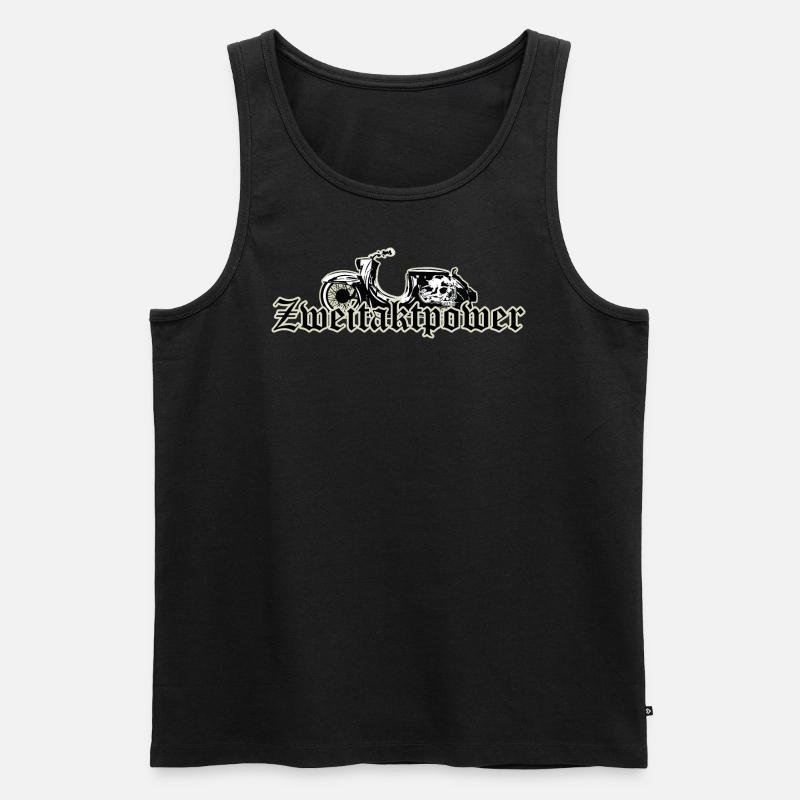Schwalbe (Zweitaktpower) // Illustration - Männer Premium Bio Tank Top - Schwarz