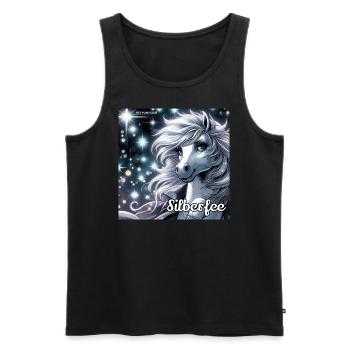 Silberfeenzauber - Männer Premium Bio Tank Top - Schwarz - Vorne - Michal (187cm)