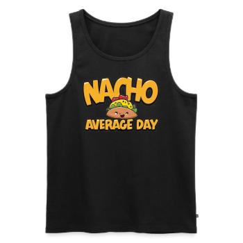 Nacho Average Day » T-shirt de connaisseur - Débardeur bio Premium Homme - noir - Devant - Michal (187cm)